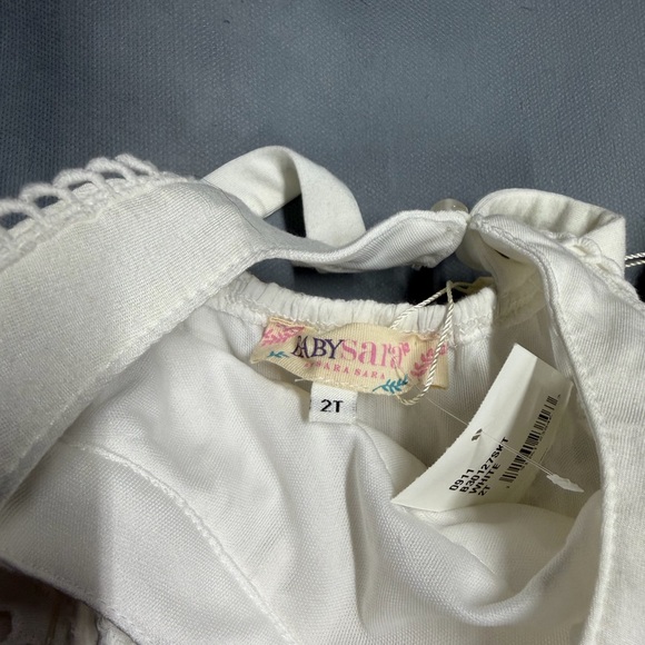 Baby Sara White Tiered Eyelet Lace Ruffle Dress - 2T NWT - Picture 3 of 6